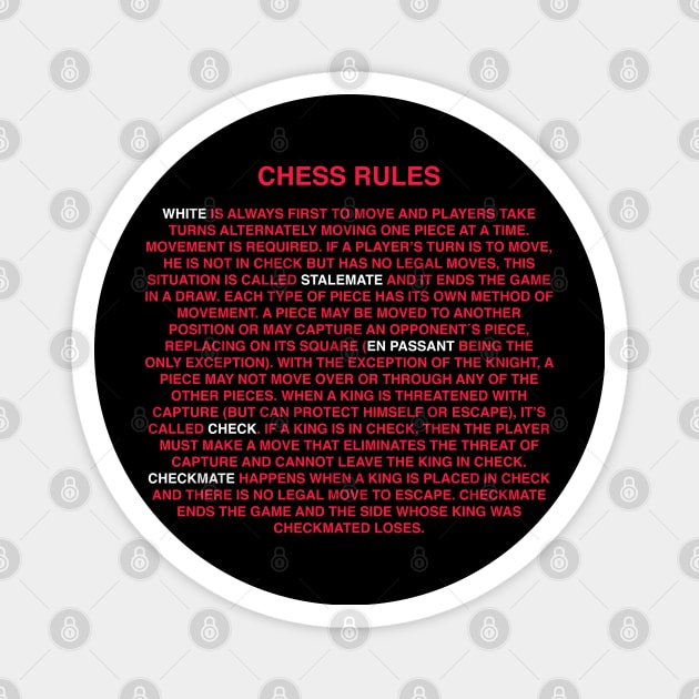 Chess Rules Magnet by isstgeschichte